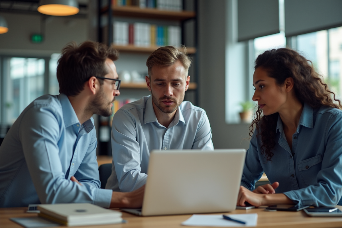 Groupe de professionnels discutant de Kubernetes en réunion