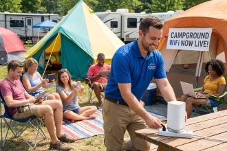 installation wifi camping